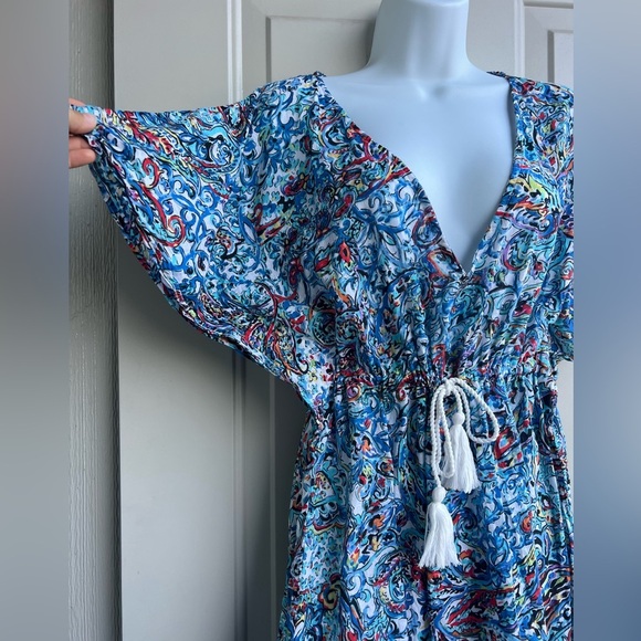 Lauren Ralph Lauren Swim Cover-Up Dress size L Paisley Boho Beach Style - Picture 6 of 9
